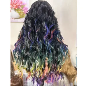 Rainbow Cosplay Glam Lavender Lace Front Wig