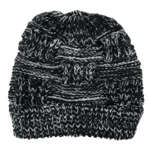 Cozy Crochet Cap with High Ponytail Access