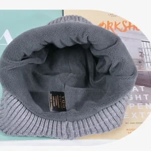 Stylish Winter Ear Protection Cap with Integrated Scarf