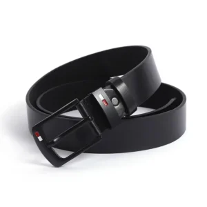 Luxury Cowhide Leather Belt with Alloy Automatic Buckle for Men