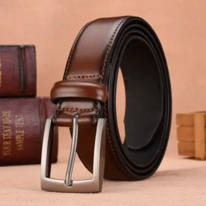 Classic Full Grain Smooth Leather Belt for Men