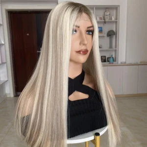 Caucasian Women's Premium Human Hair Lace Wig