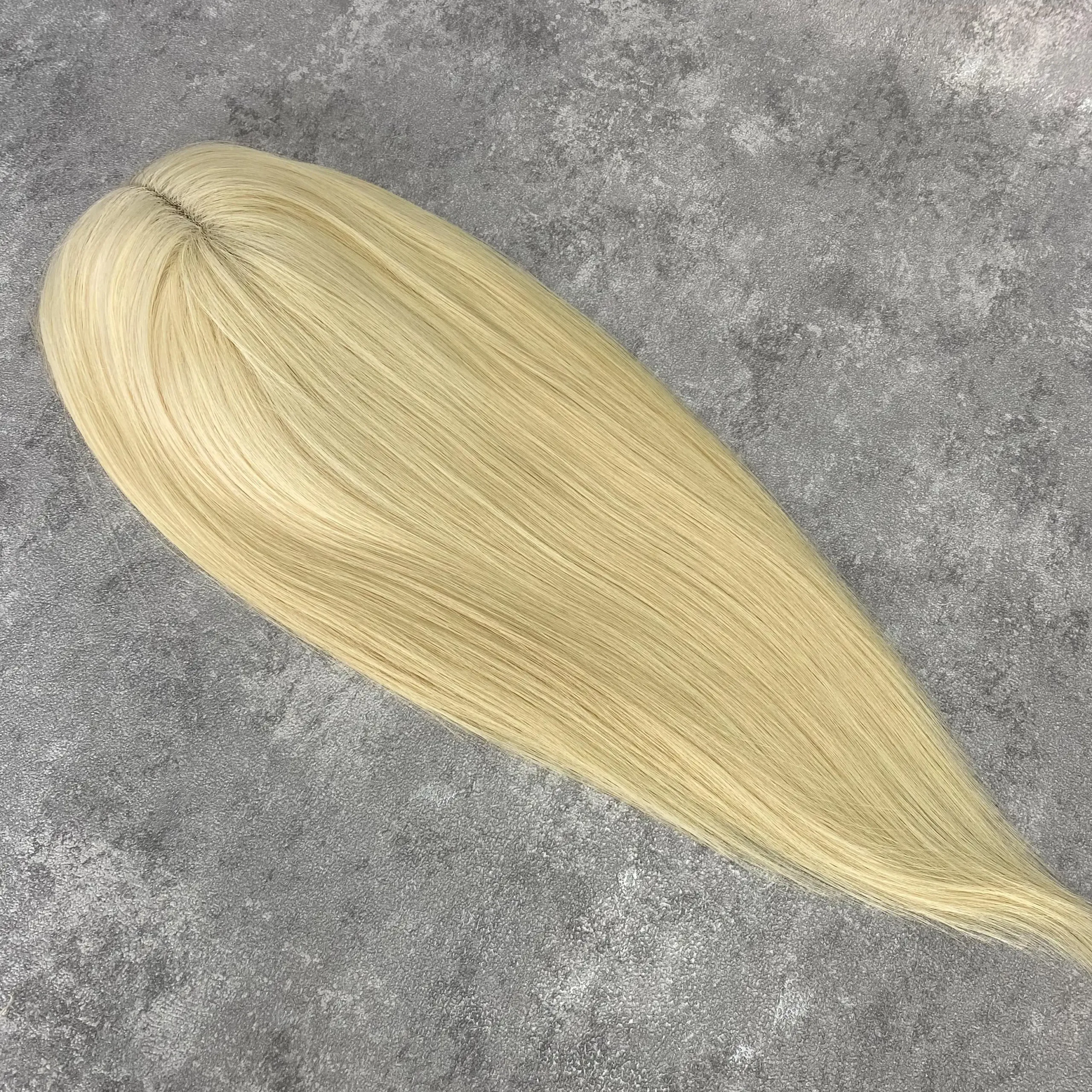 Seamless Lace Topper for Thinning Blonde Hair