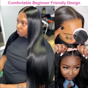 Budget-Friendly Straight Brazilian Lace Frontal Wig - No Glue Needed