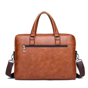 Premium PU Leather Business Messenger Bag with Laptop Compartment