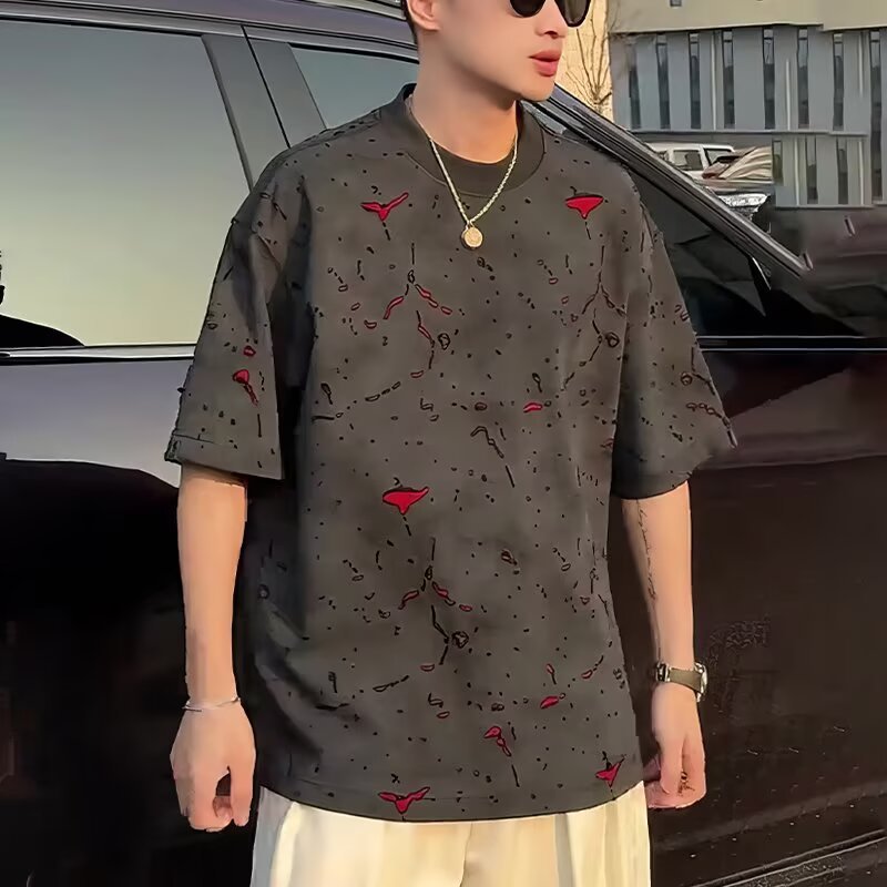 Men's Vintage-Inspired Loose Fit Short Sleeve T-Shirt