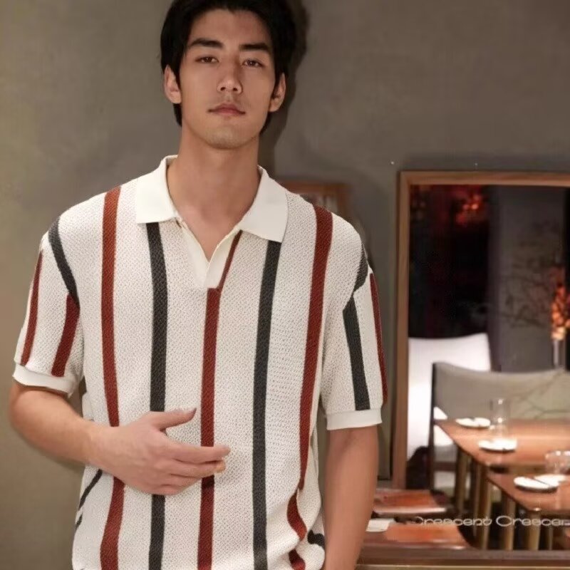 Men's Breathable Canvas Polo Shirt with Anti-Wrinkle Technology