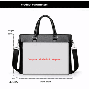 Luxury PU Leather Computer Bag with Customizable Logo for Professional Use