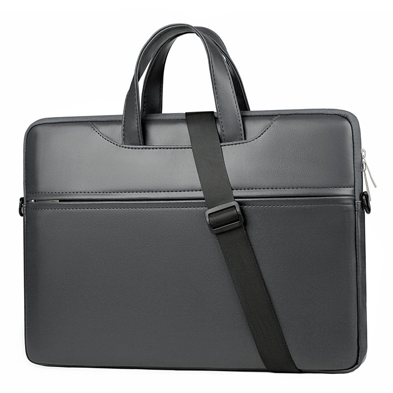 Multi-Functional Leather Laptop Bag - Waterproof Organizer for School and Office