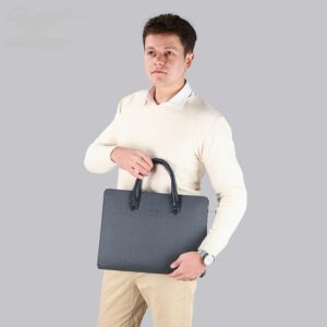 Men's Stylish PU Leather Office Bag - Laptop and Tablet Compatible