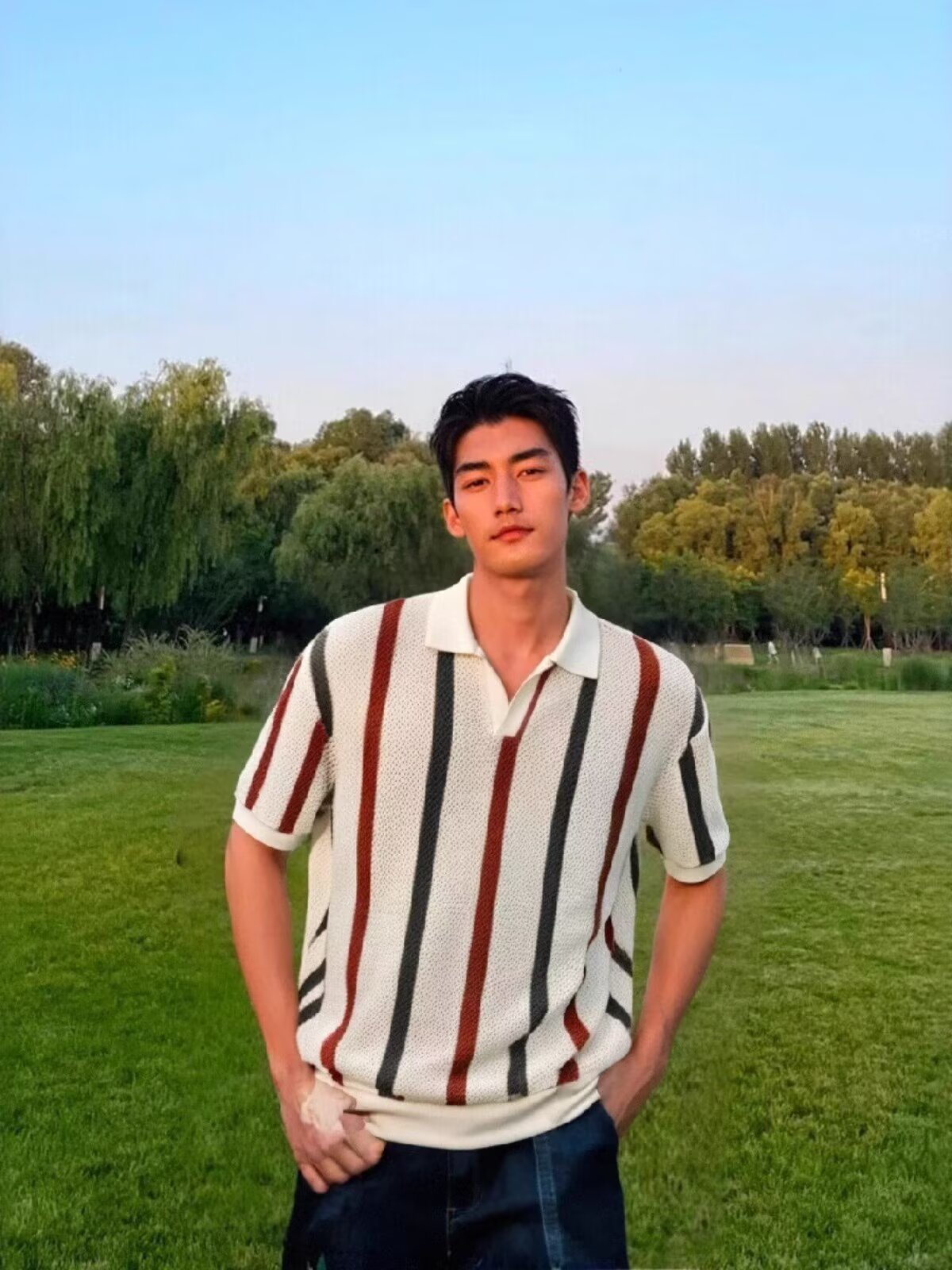 Men's Breathable Canvas Polo Shirt with Anti-Wrinkle Technology