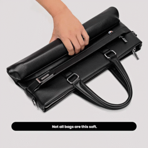 Luxury PU Leather Computer Bag with Customizable Logo for Professional Use