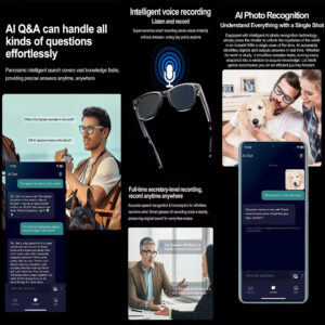 Advanced Smart Eyewear with Integrated Music Audio, AI Translation, and Wireless Camera Functionality