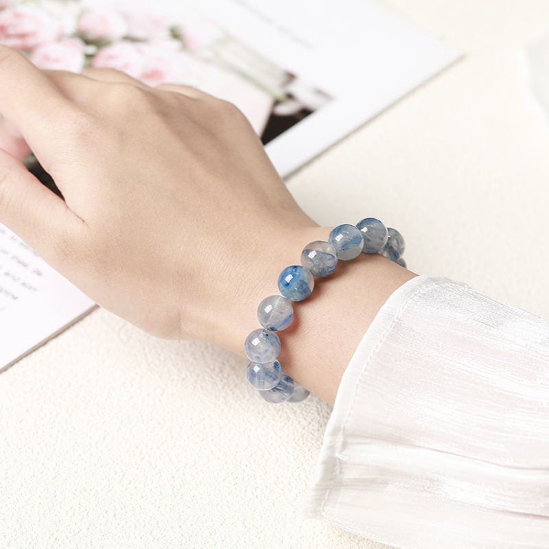 Eco-Friendly Feather & Gemstone Stretch Bracelet