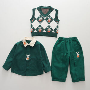 Boys' 3-Piece Winter Knitwear with Cartoon Designs