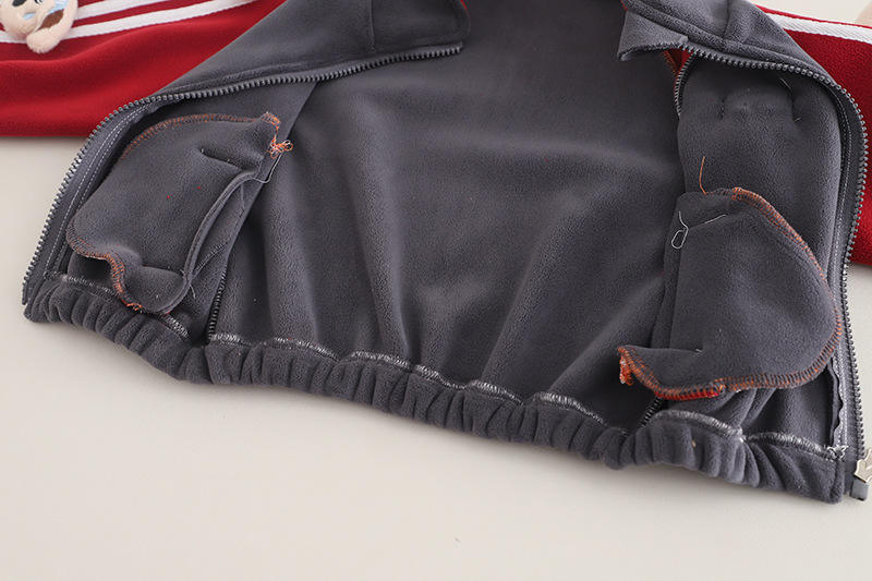 Cozy Cartoon Tracksuit: Boys' Long Sleeve Coat & Pants Combo