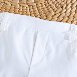 Playful Charm: Cartoon Embroidered Shirt & White Shorts Set