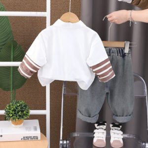 Colorful Spring Vibes: Boys' Cartoon Clothing Set