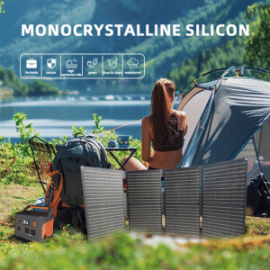 EcoCharge 45W Foldable Monocrystalline Solar Panel for Off-Grid Camping