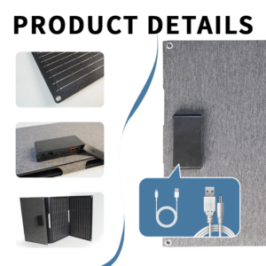 EcoCharge 45W Foldable Monocrystalline Solar Panel for Off-Grid Camping