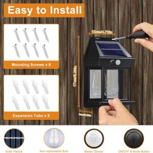 SolarFilament Wall Light with Motion Detection