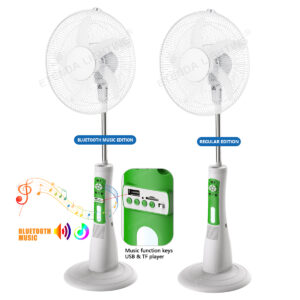 Product Description for SolarCool 18" Remote-Controlled Fan with Integrated LED Light