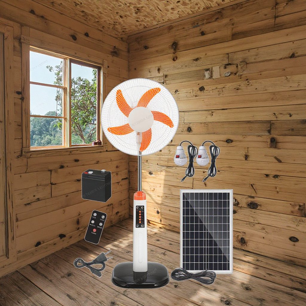 LumiCool 16" Smart Fan with Remote & Integrated LED Lights