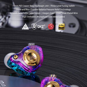 QKZ AK6 Phantom Bass Sport Earphones with Removable Cable