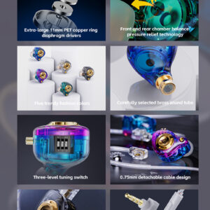 QKZ AK6 Phantom Bass Sport Earphones with Removable Cable