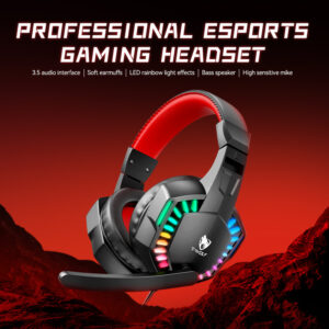 T-WOLF H120 Wired RGB Gaming Headphones for Desktop