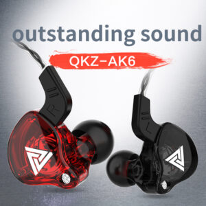 QKZ AK6 Dynamic Neckband Wired Earbuds with HiFi Bass for Sports and Gaming