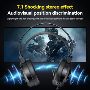 T-WOLF H140 Wired Over-Ear Gaming Headset with Noise Cancelation