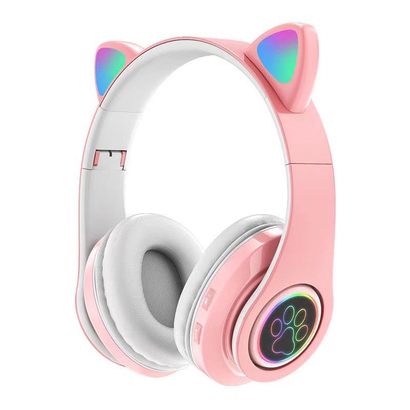 WhiskerWave Cat Ear Headphones with USB Connection and TF Card Support