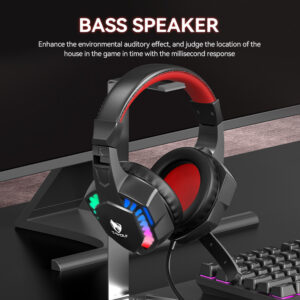 T-WOLF H120 Wired RGB Gaming Headphones for Desktop
