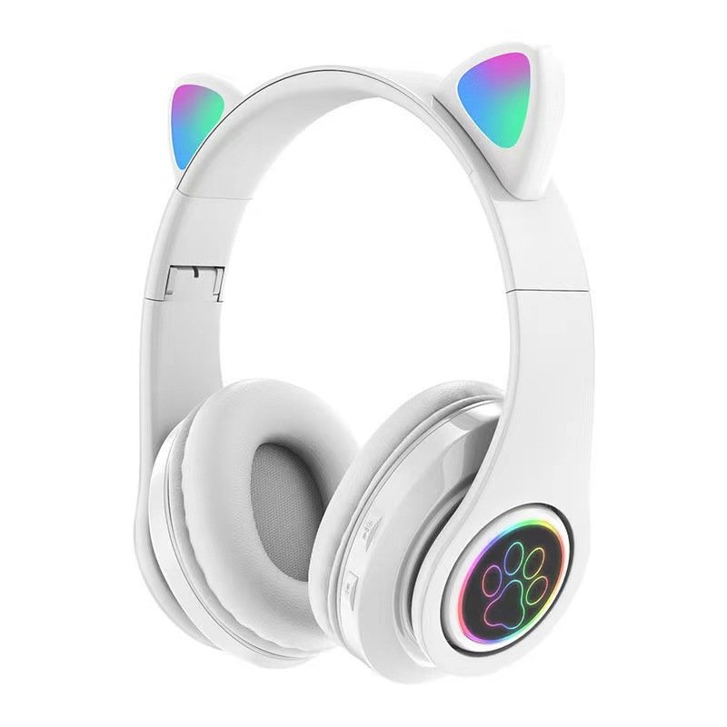 WhiskerWave Cat Ear Headphones with USB Connection and TF Card Support